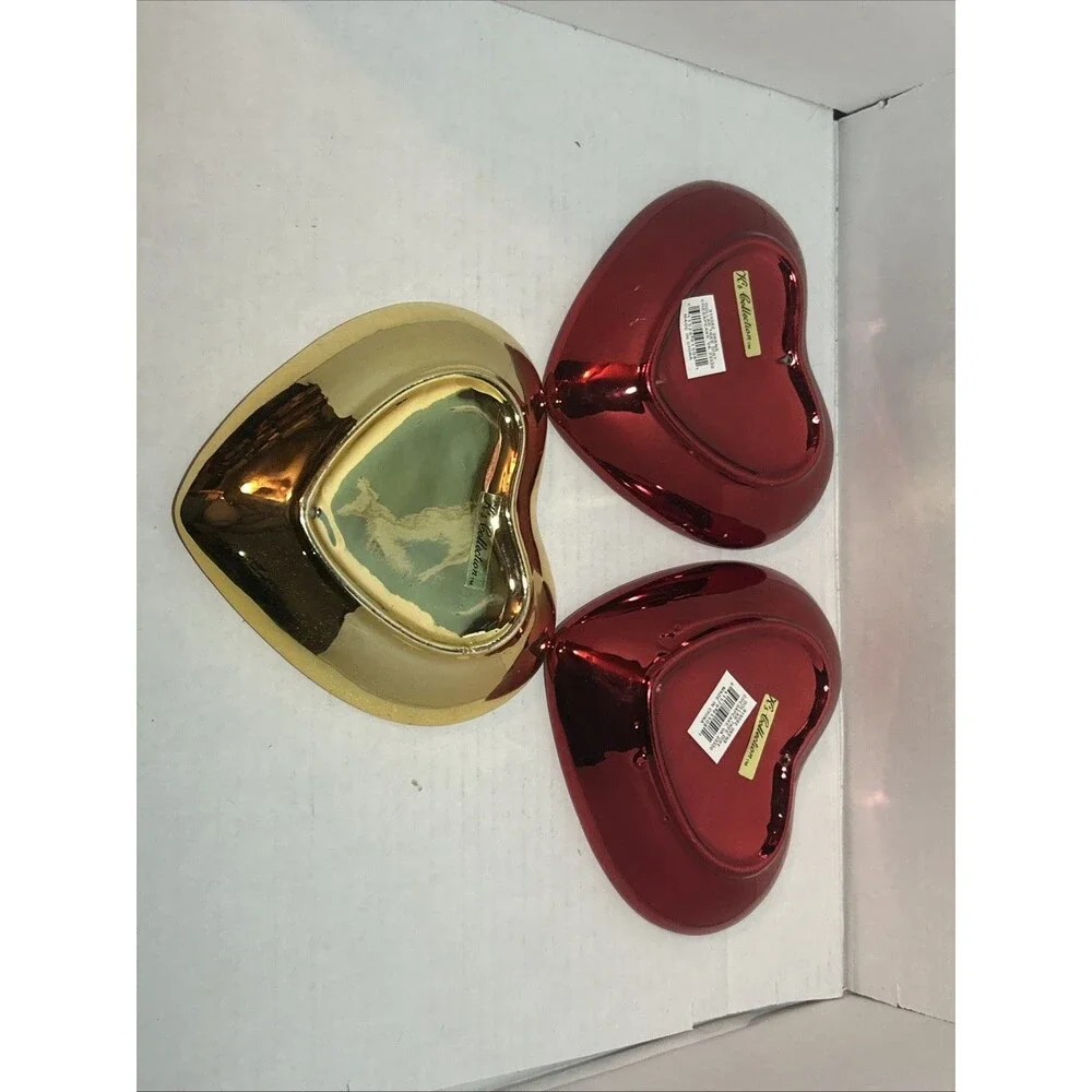 Set of 3 - Glass Heart Candy Dish - 6